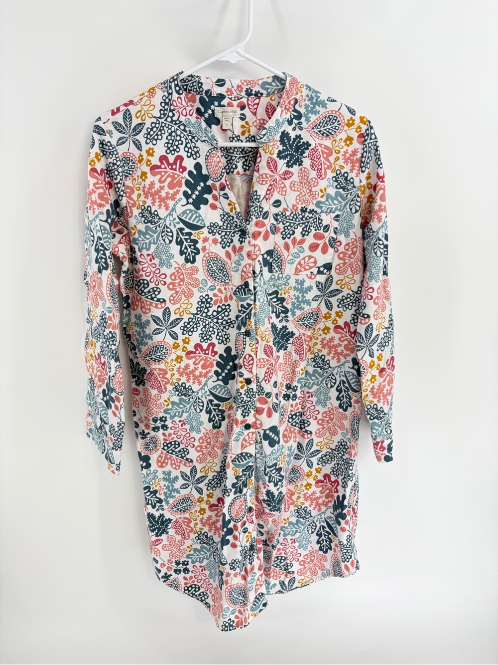 Garnet Hill Flannel Cotton Nightgown - Small